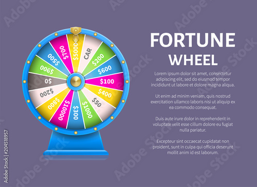 Fortune Wheel Poster, Place for Text Full Length
