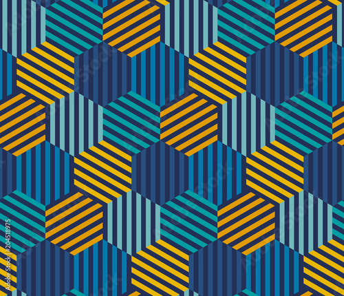 vintage color hexagon pattern seamless pattern