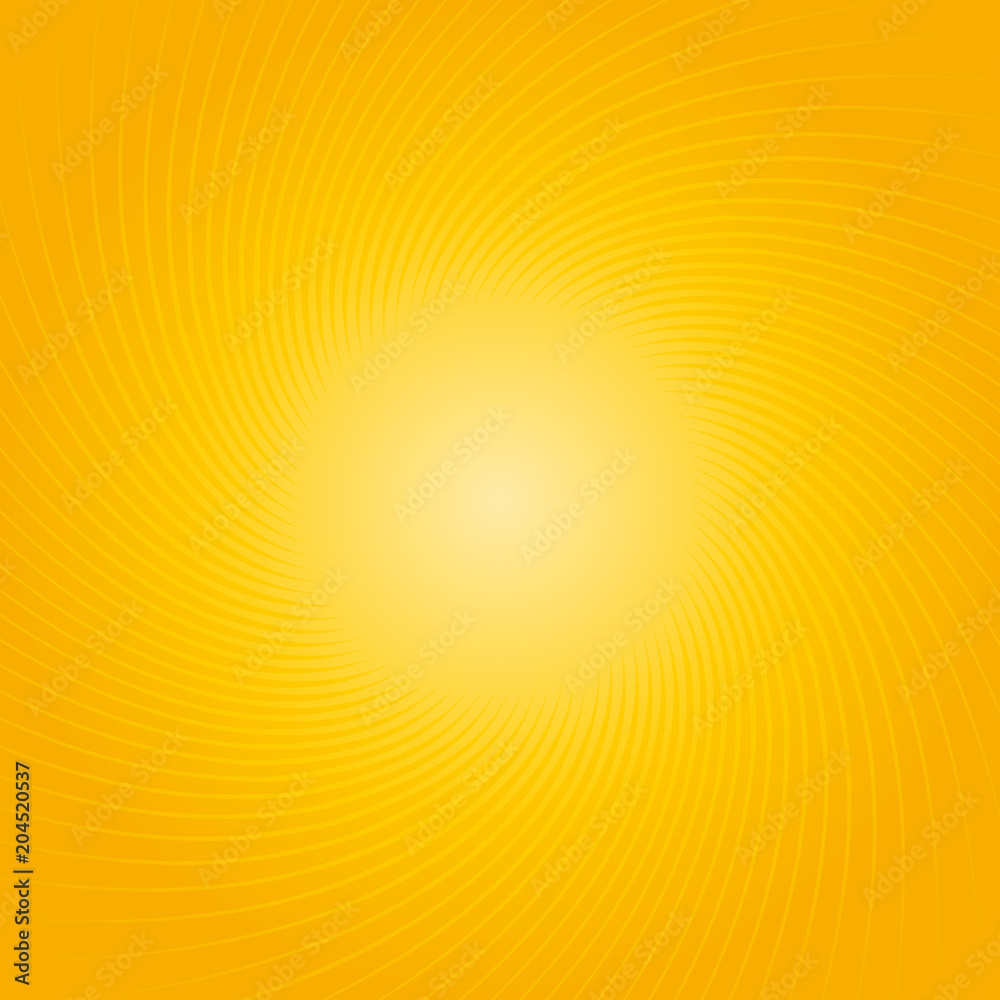 Abstract swirl summer fun background. Shiny hot sun lights illustration  with yellow and orange vibrant color tones. Stock Vector | Adobe Stock