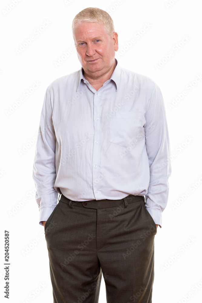 Studio shot of mature man
