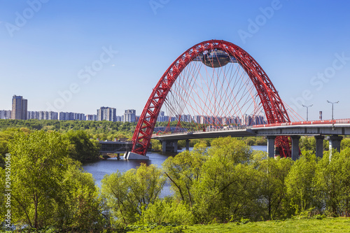 Picturesque bridge over the Moscow river on a sunny day, Moscow, Russia © vesta48