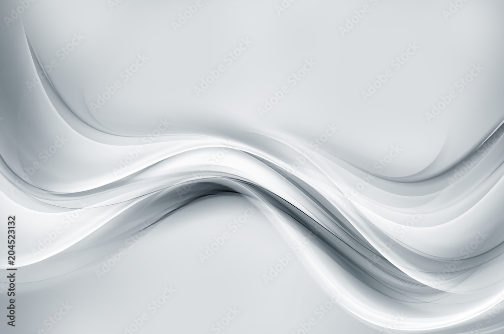 White modern bright waves art. Blurred pattern effect background. Abstract creative graphic. Web wallpaper conept.