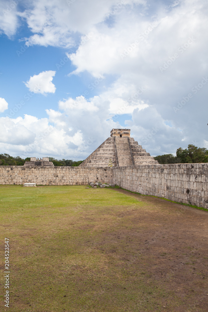 Majestic Mayan ruins in Chichen Itza,Mexico.