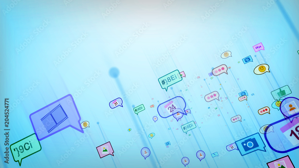 Cheerful Abstract Celeste Social Bubbles Cheerful Abstract Celeste Social Bubbles