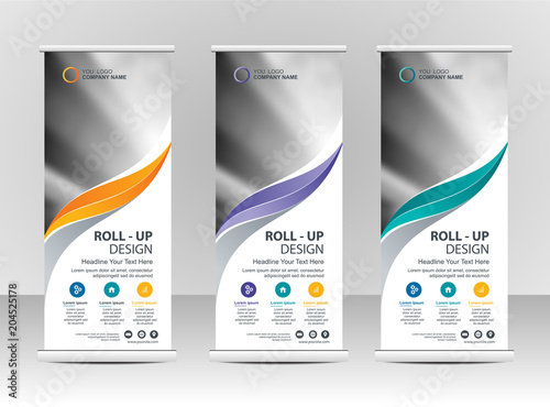 Roll up banner stand template design