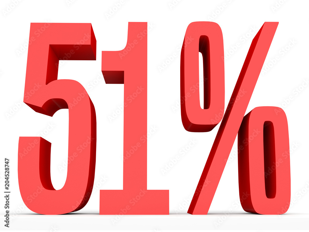 Fifty one percent off. Discount 51 %. Fifty one percent off. Discount 51 %.
