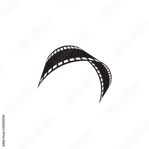 Filmstrip reel logo icon template
