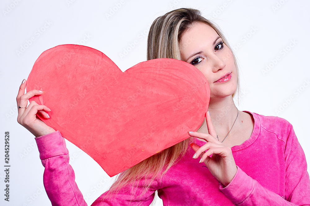 a young girl with a heart
a young girl with a heart