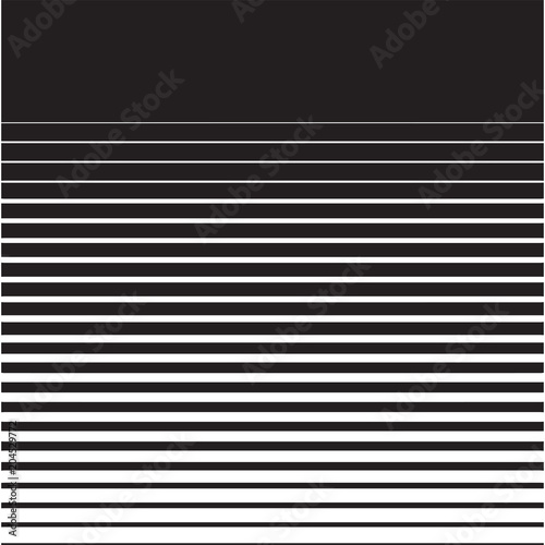 Texture of black lines decrease in width - element for design - isolated on white background - vector
