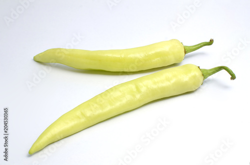 yellow sweet pepper(capsicum) on white background