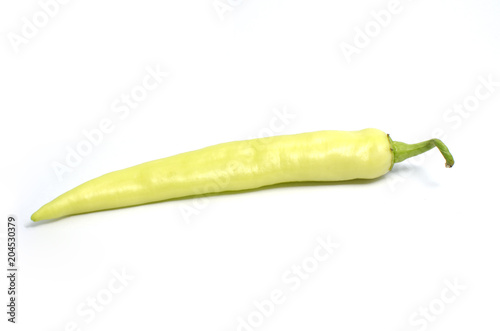 yellow sweet pepper(capsicum) on white background