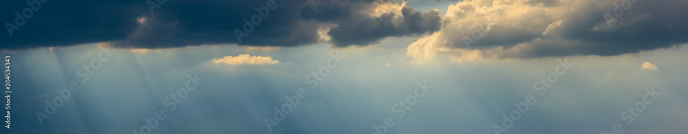 Stormclouds with light rays Stormclouds with light rays