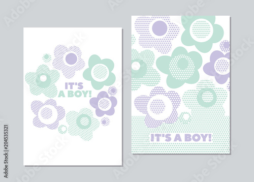 cute baby style floral card...