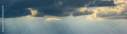 Stormclouds with light rays