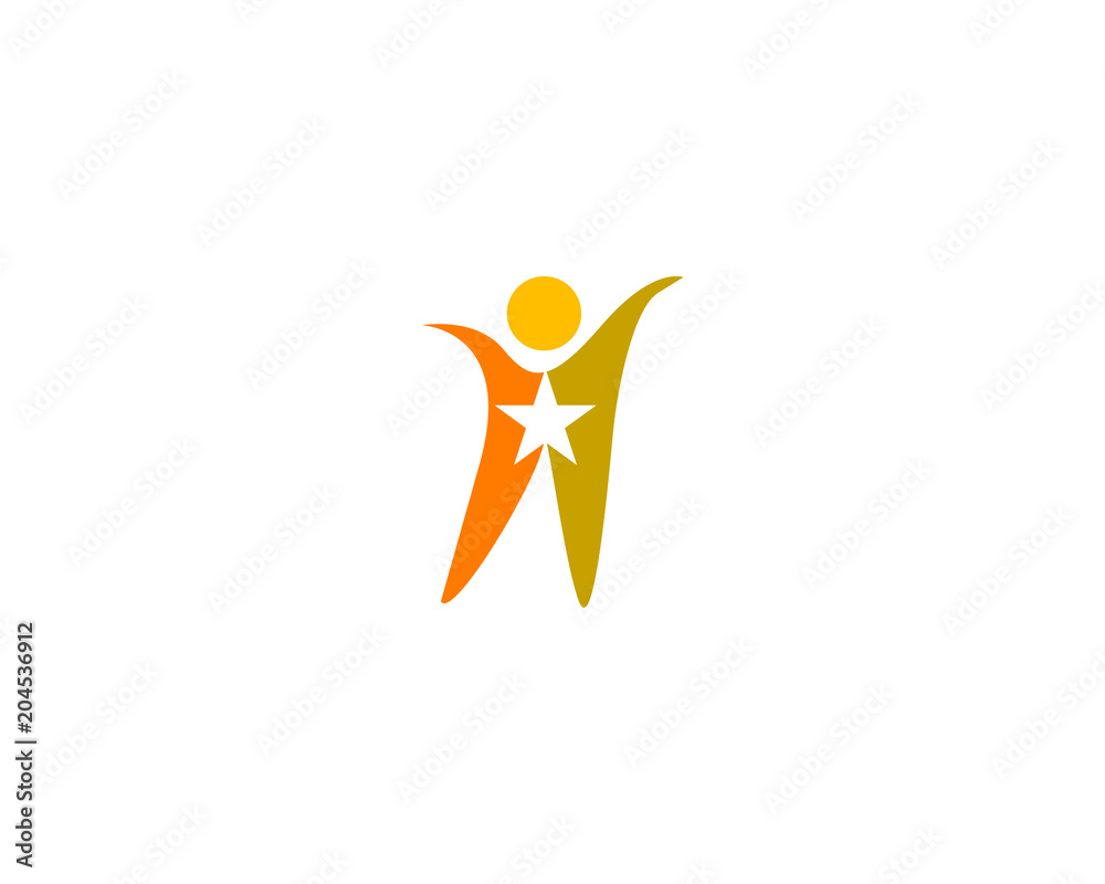 people star logo people star logo