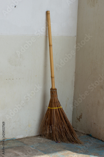 Broom coconut made from natural materials.