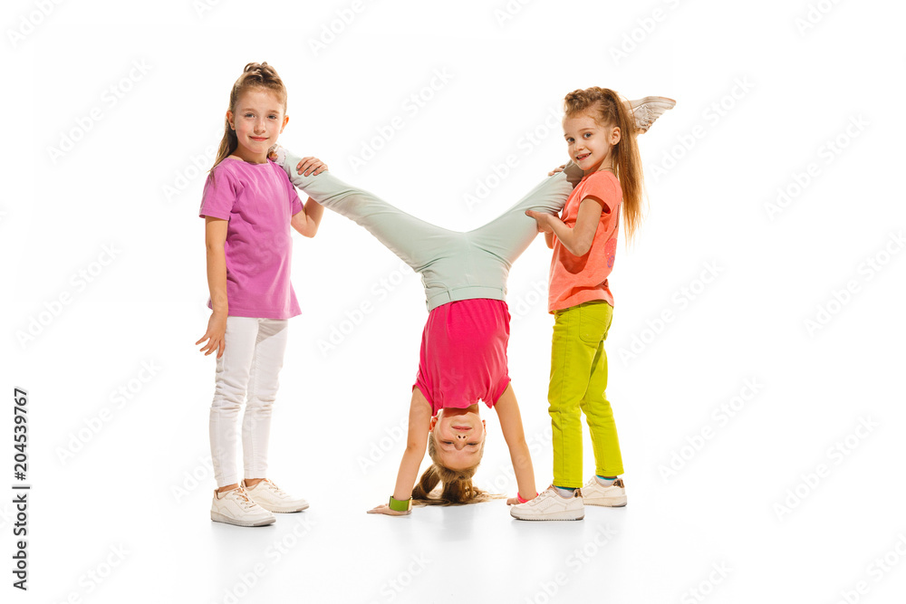 The kids dance school, ballet, hiphop, street, funky and modern dancers The kids dance school, ballet, hiphop, street, funky and modern dancers