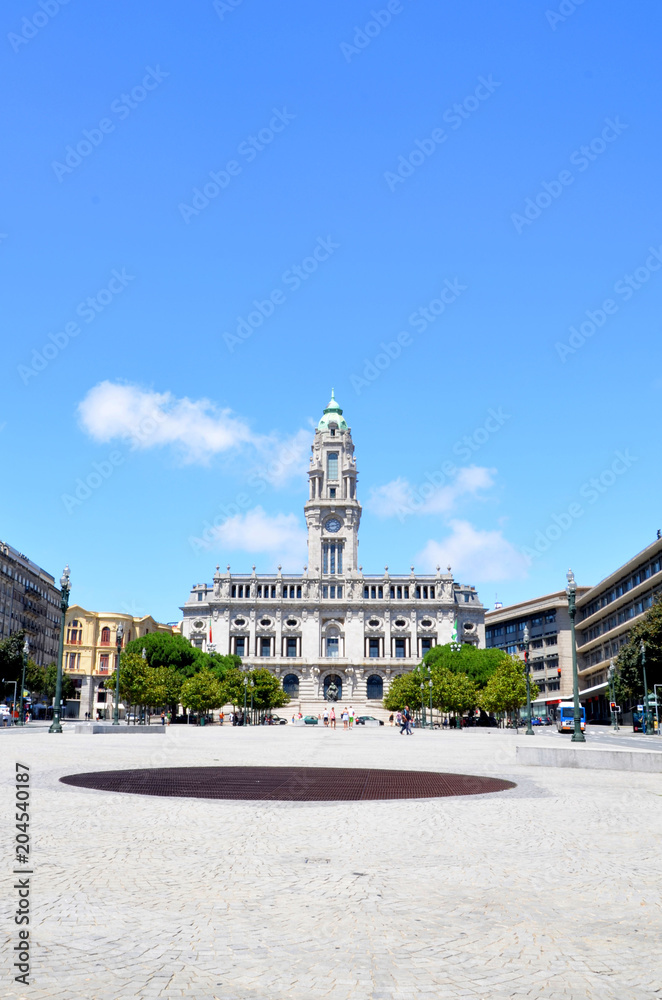 Obraz premium City hall of avenida dos Aliados, Porto,Portugal