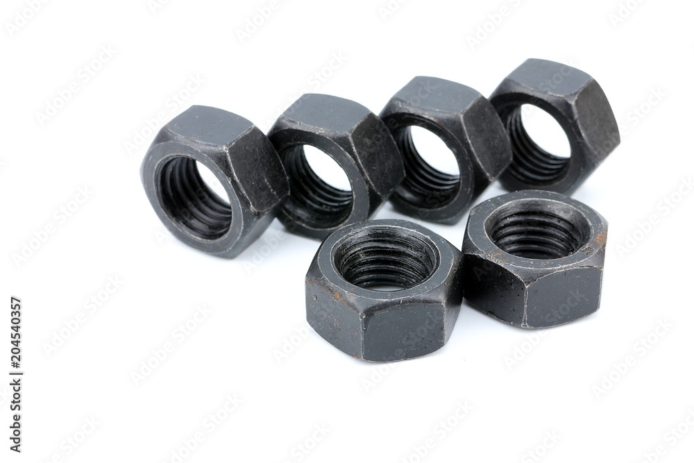 Black steel nut for machine part Black steel nut for machine part