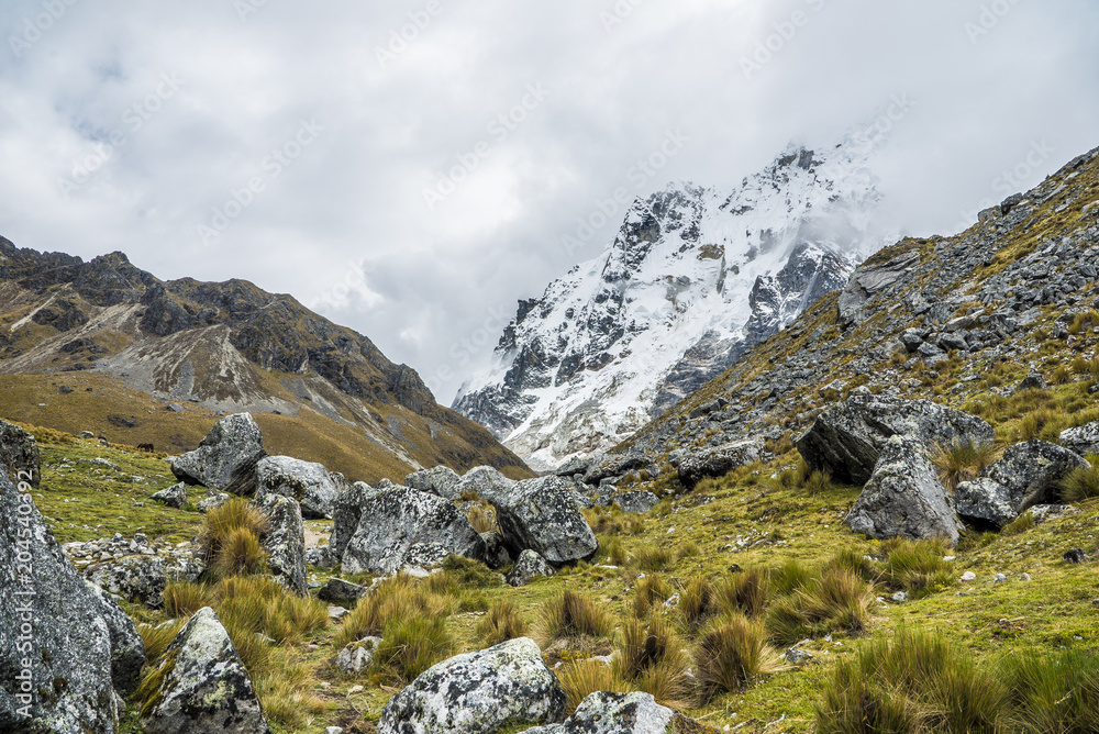 Obraz premium Salkantay Trekking Peru the road to Machu Pichu