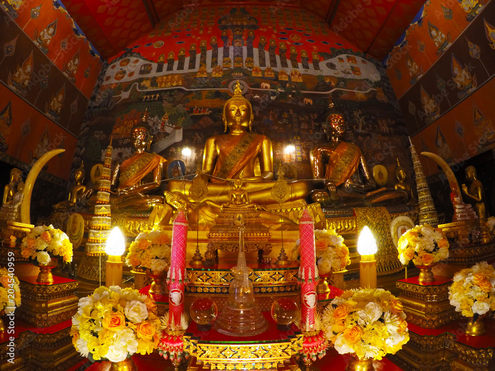 Wat Phanan Choeng in Ayutthaya, Thailand.