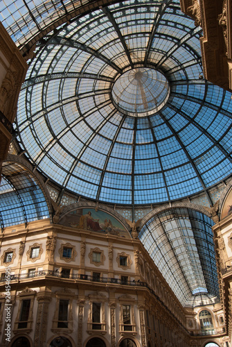 Part of Vittorio Emanuele Gallery in the center of Milan