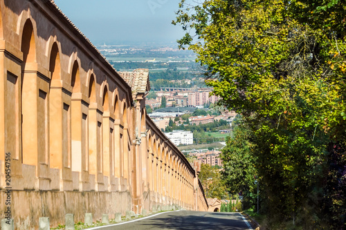 Bologna, Italy. Famous San Luca's porch : the longest portico in the world