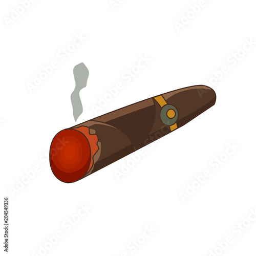 Vector illustration of a  cigar. Cartoon style. Wild west theme.