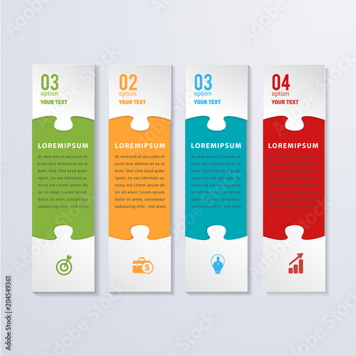  Template for infographic vector 4 options. Can be used for workflow layout, diagram, banner, web design. Abstract background.