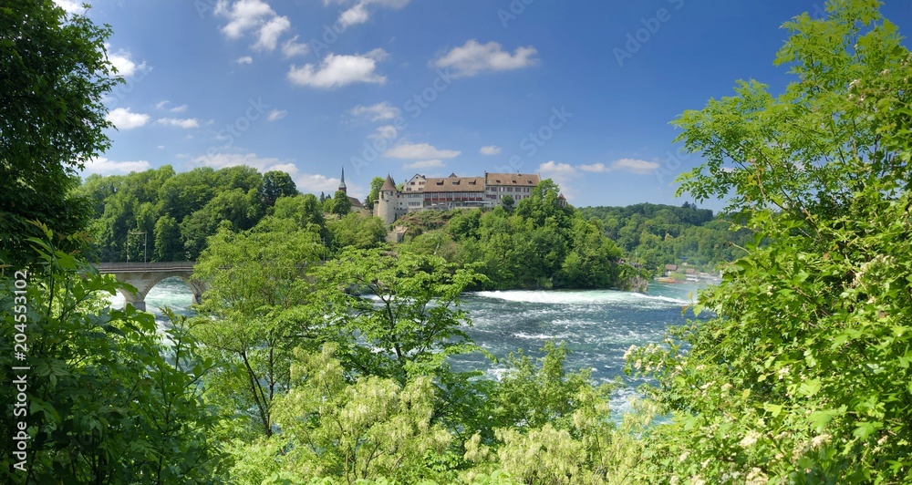 Fototapeta premium Schloss Laufen am Rhrinfall