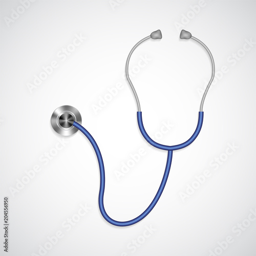 Stethoscope, medical care equipment, healthcare, treatment concept. Breath and heart problem diagnosis, typical doctor accessory isolated on white. Medicine symbol.