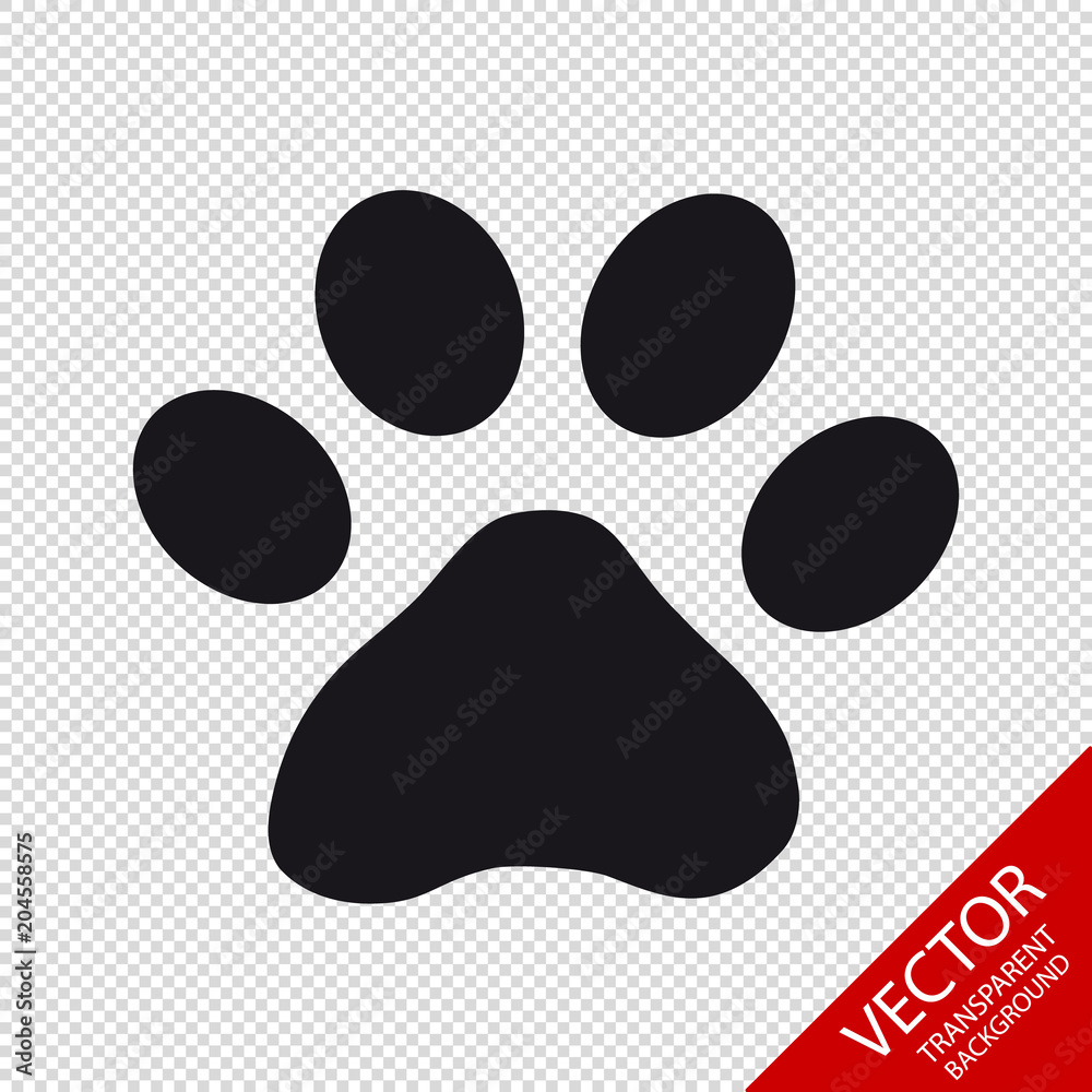 Animal Paw - Vector Illustration - Isolated On Transparent Background Animal Paw - Vector Illustration - Isolated On Transparent Background