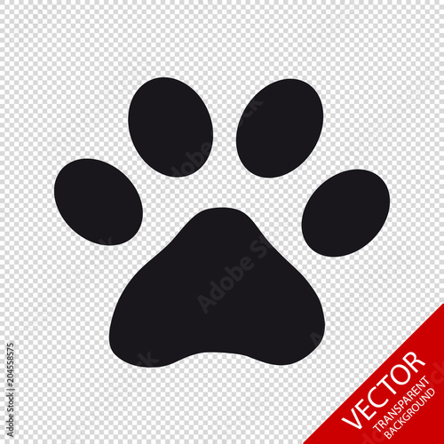Animal Paw - Vector Illustration - Isolated On Transparent Background