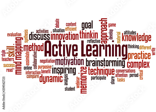 Active learning word cloud concept