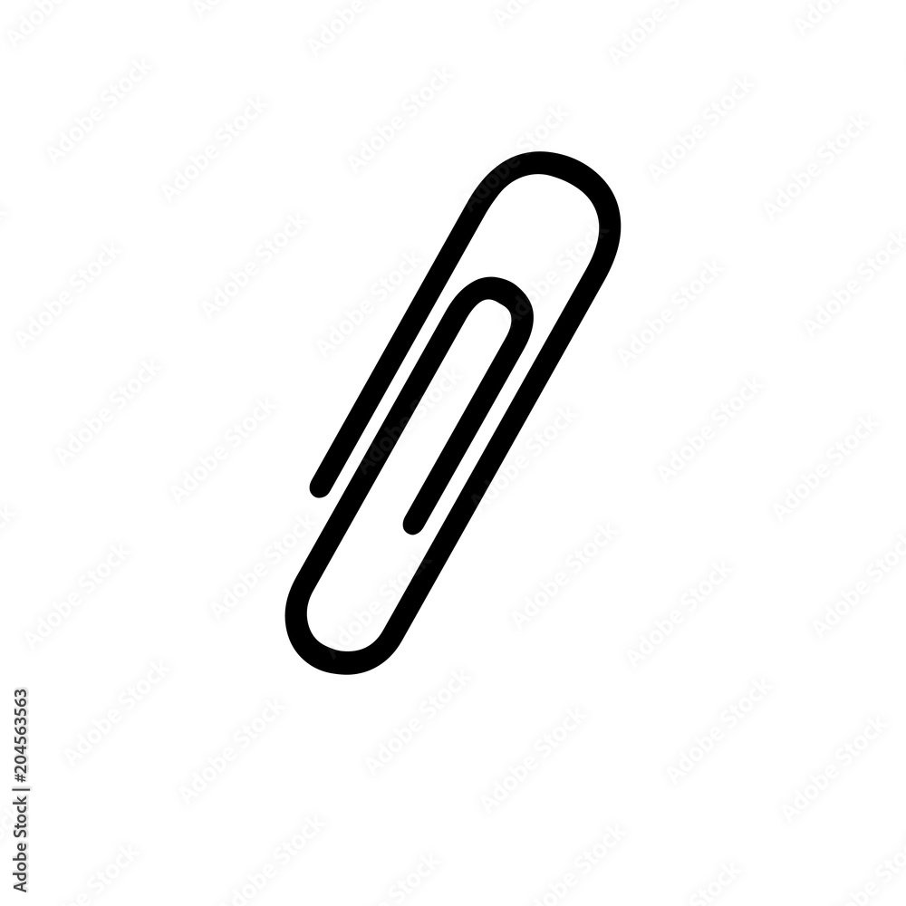 paper clip icon. raster illustration