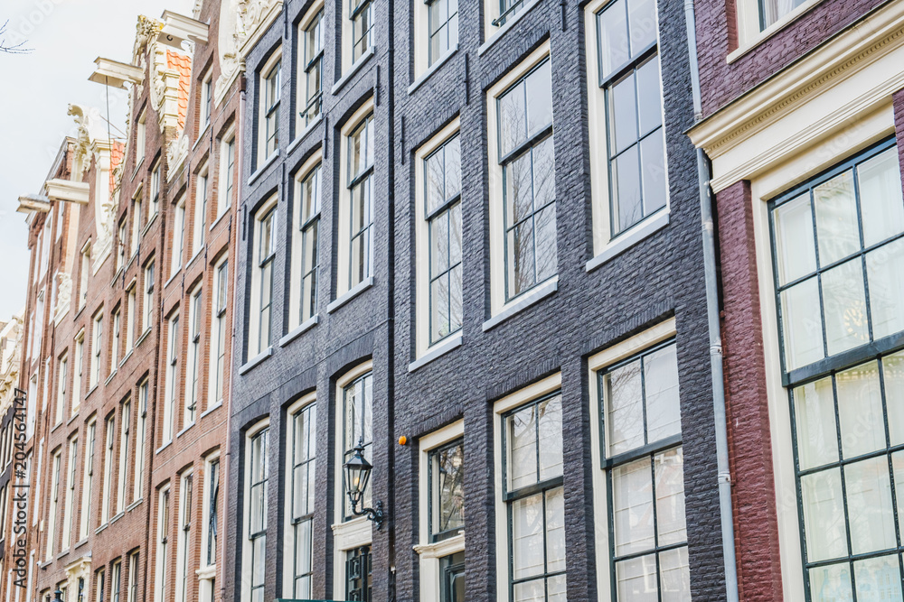   traditional building facade in Amsterdam  