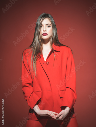 total red outfit