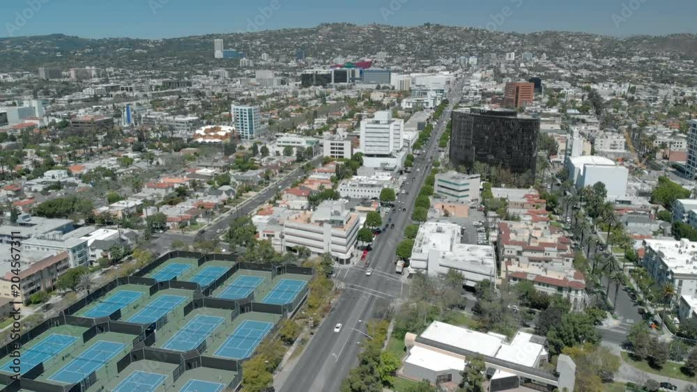Los Angeles Aerial Shot of Beverly Hills and West Hollywood Los Angeles Aerial Shot of Beverly Hills and West Hollywood