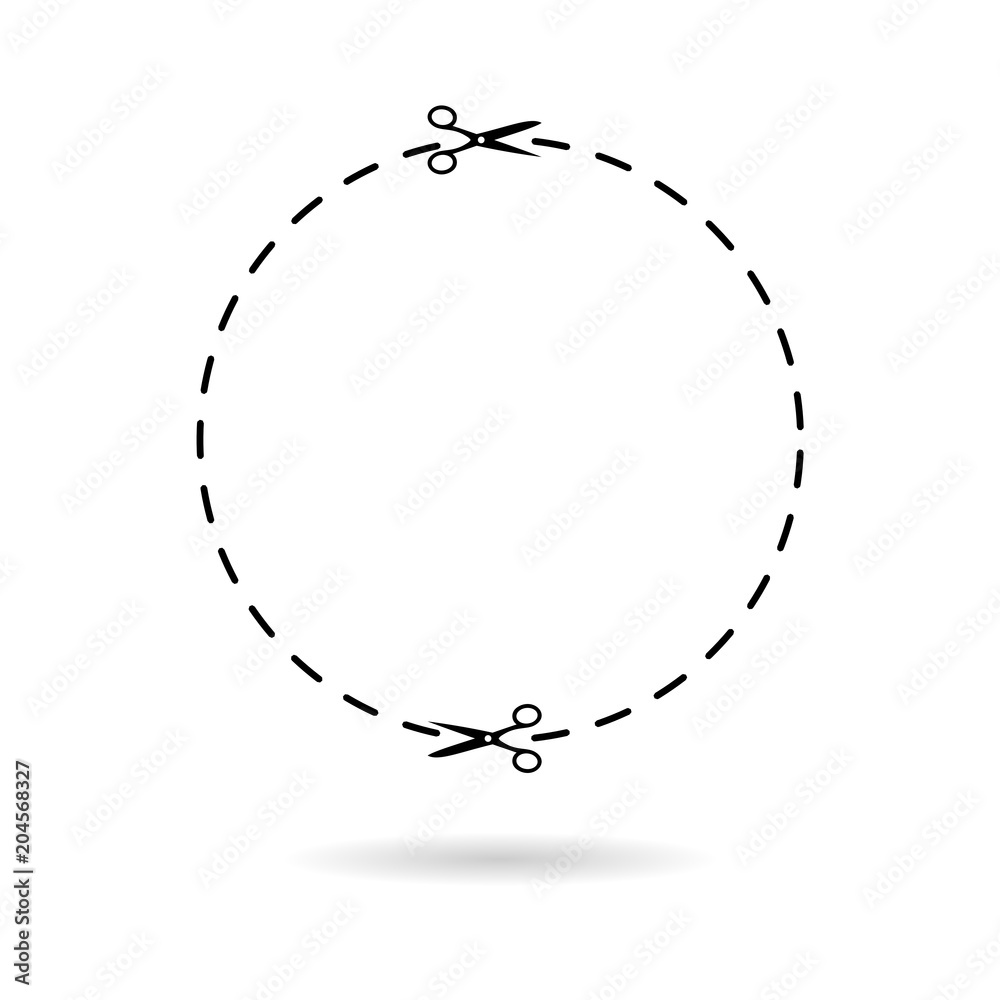 Cut out coupon with scissors icon
