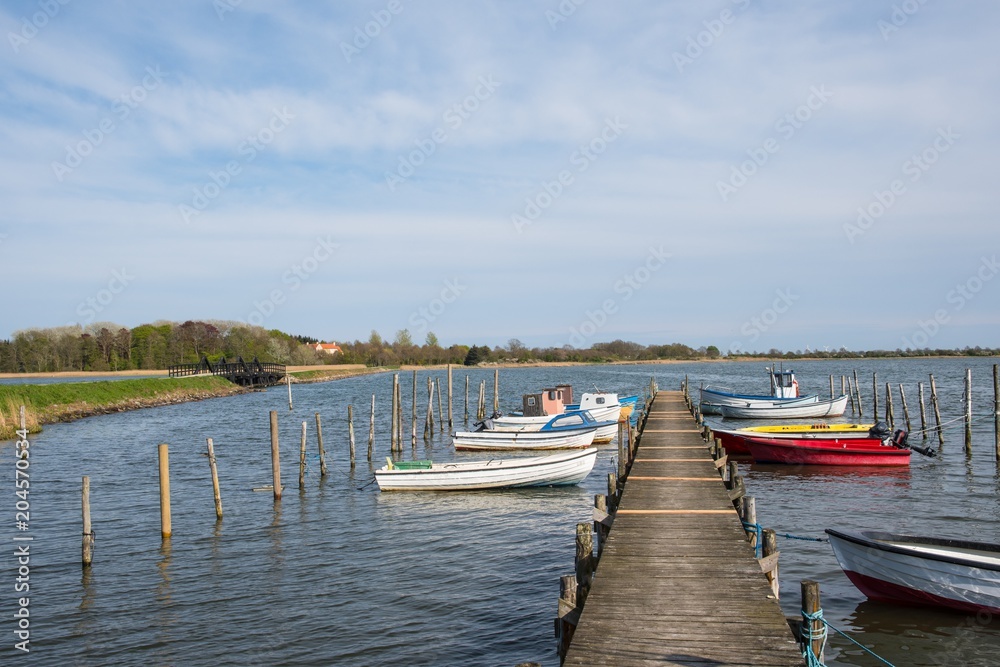 Danish fishing boats in port