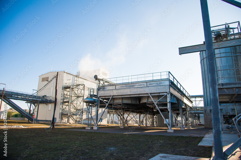 Naklejka premium Grain processing facilit