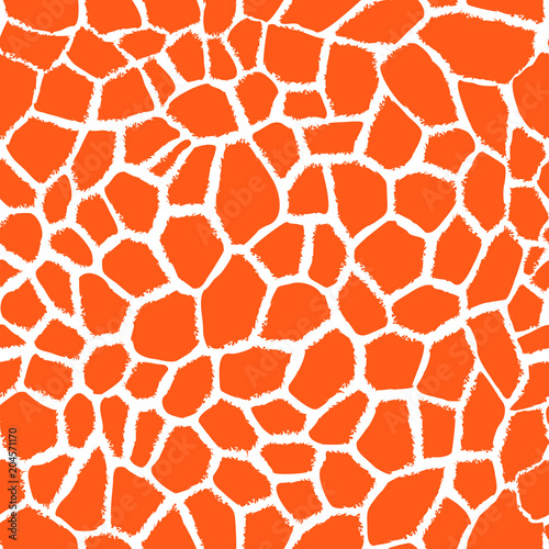 Vector seamless pattern with giraffe skin texture.