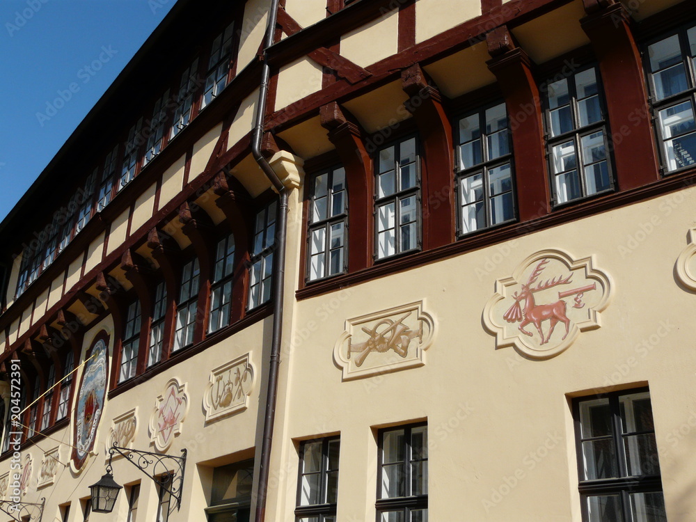 Fototapeta premium Rathausfassade in Stolberg / Harz