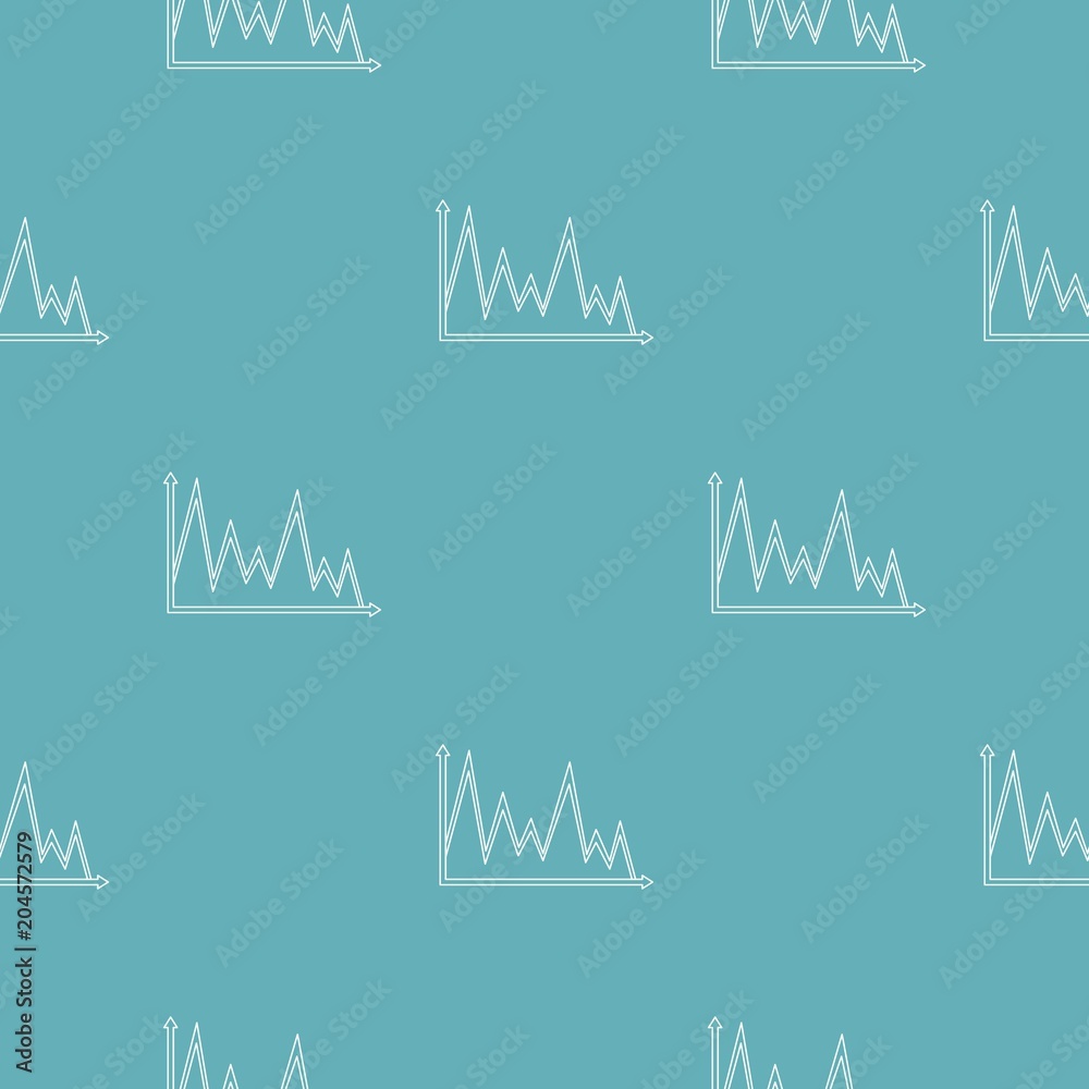 Finance graph pattern vector seamless repeating for any web design