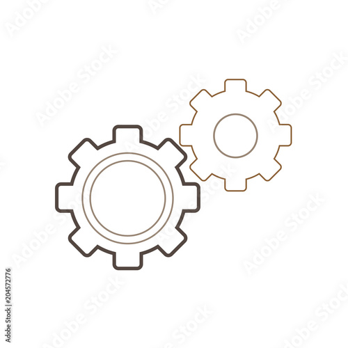 Settings icon with additional gears icon, vector illustration.
