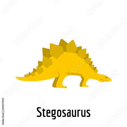 Stegosaurus icon. Flat illustration of stegosaurus vector icon for web.