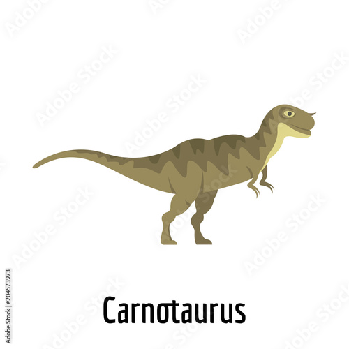 Carnotaurus icon. Flat illustration of carnotaurus vector icon for web.