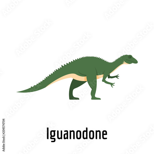 Iguanodone icon. Flat illustration of iguanodone vector icon for web.