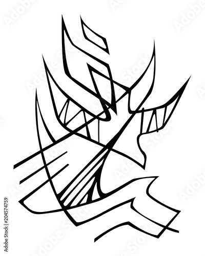 Holy Spirit religious symbol illustration