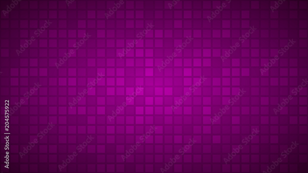 Abstract background of small squares or pixels in purple colors.